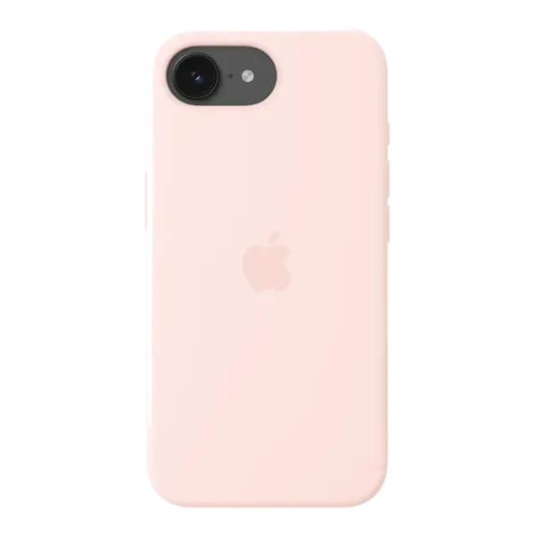 iPhone 17e için MagSafe özellikli Silikon Kılıf - Açık Pembe